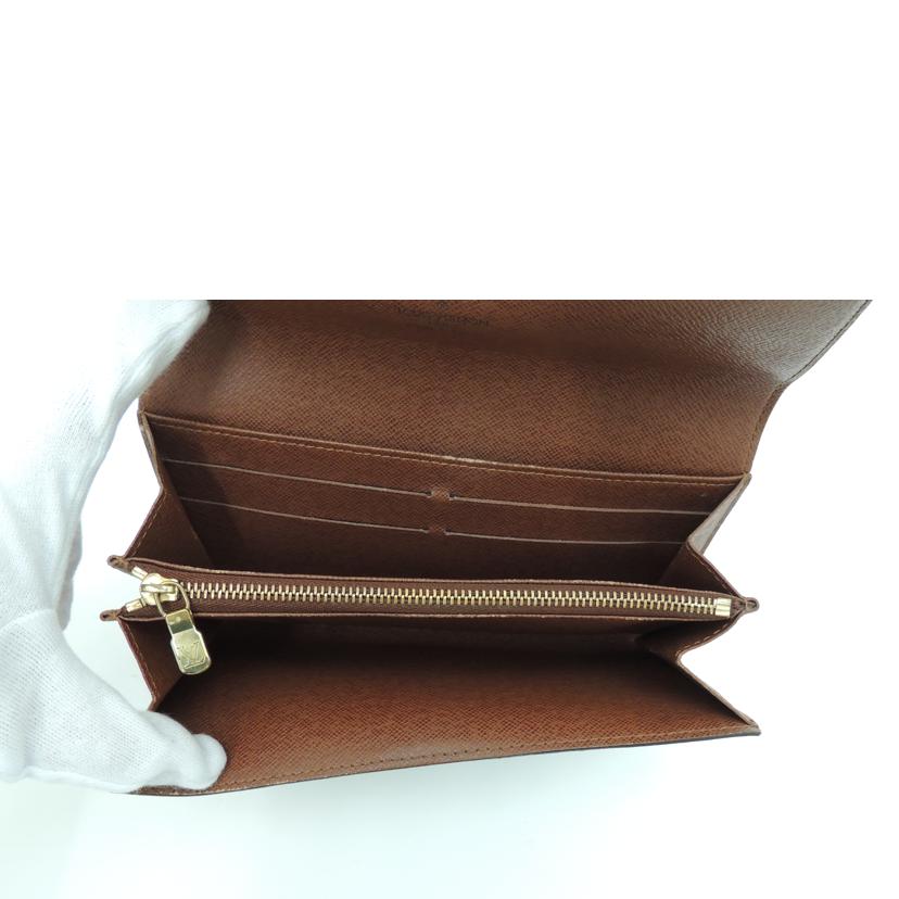 LOUIS VUITTON ルイ・ヴィトン 二つ折り 長財布 ブラウン /ポシェットポルトモネ・クレディNM/モノグラム/M61726//MB0035/ABランク/69