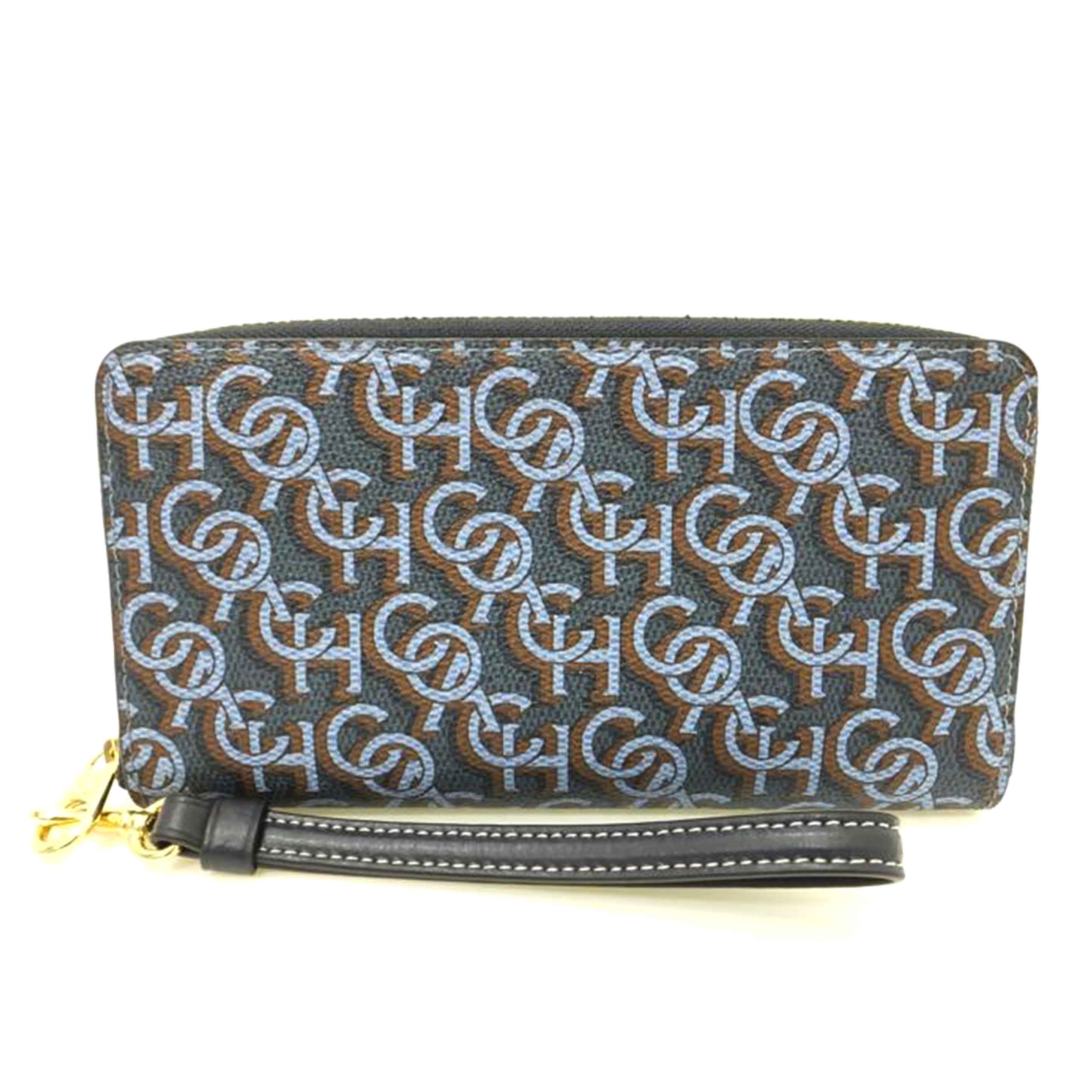 COACH コーチ/シグネチャーモノグラム/ラウンドジップ長財布/CF521//M22**/Aランク/88