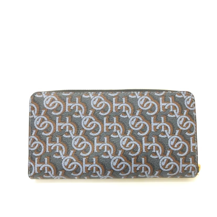 COACH コーチ/シグネチャーモノグラム/ラウンドジップ長財布/CF521//M22**/Aランク/88