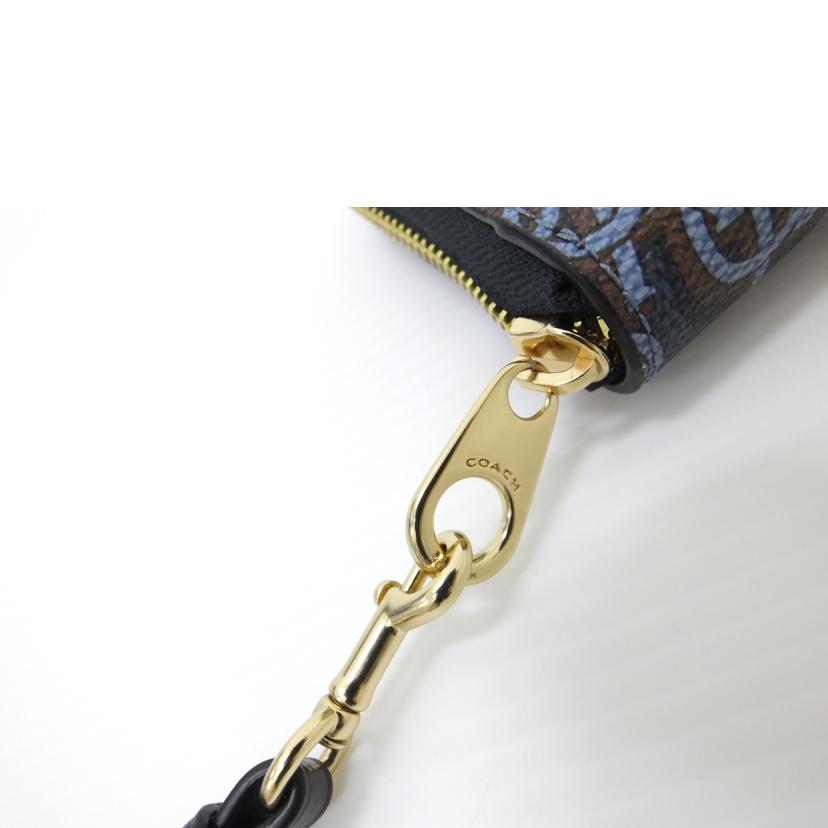 COACH コーチ/シグネチャーモノグラム/ラウンドジップ長財布/CF521//M22**/Aランク/88