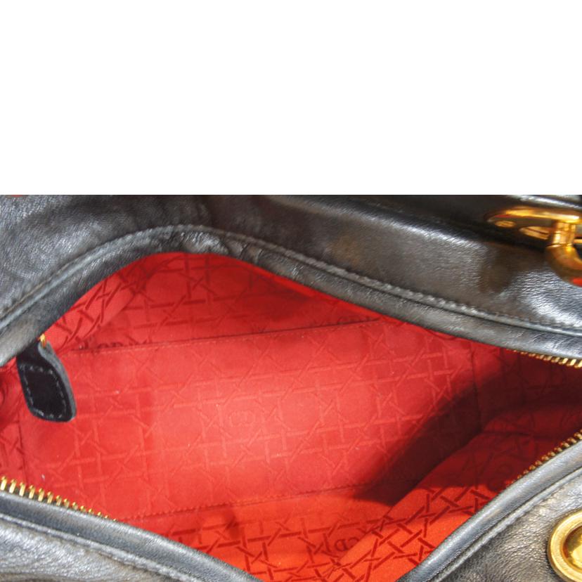 Christian Dior クリスチャンディオール/レディディオールミディアムカナージュラムスキンG金具2WAY//CA0997/Bランク/92