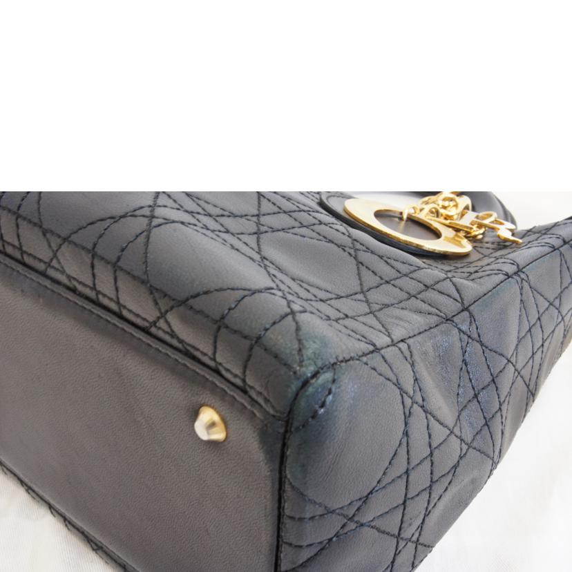 Christian Dior クリスチャンディオール/レディディオールミディアムカナージュラムスキンG金具2WAY//CA0997/Bランク/92