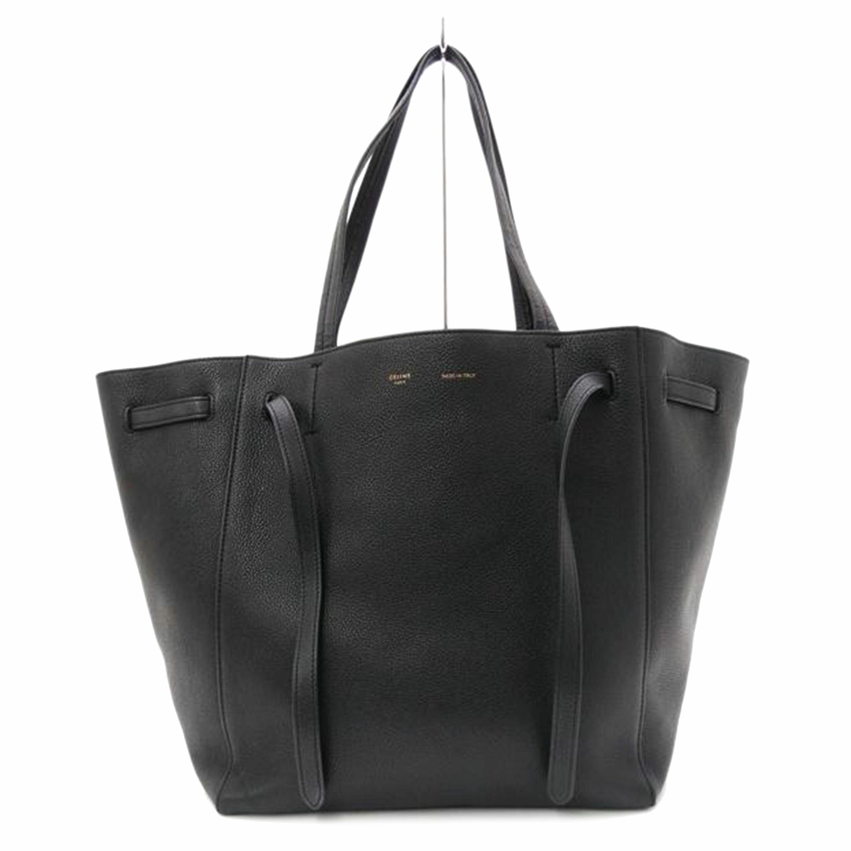 《美品》CELINE（セリーヌ）レザー トートバッグ ブラック 黒ファッション