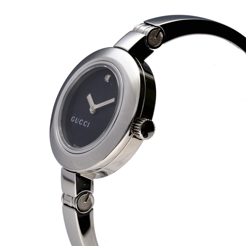 GUCCI グッチ/バングルウォッチ・1Pダイヤ/レディース/クオーツ/105//107*****/Aランク/03