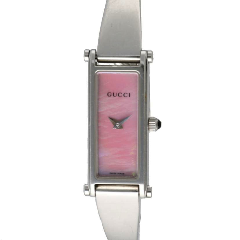 GUCCI グッチ/バングルウォッチ・ピンク×シルバー/1500L//113****/ABランク/92