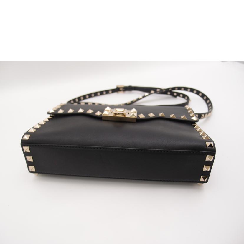 VALENTINO ヴァレンチノ・ガラヴァーニ ショルダーバッグ 斜め掛け レディース 黒/ロックスタッズ・レザーショルダー/ブラック/NW2B0181WCI //Aランク/69