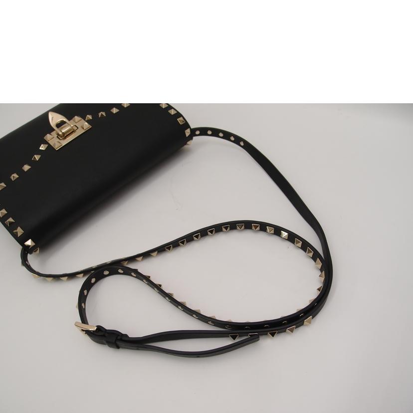 VALENTINO ヴァレンチノ・ガラヴァーニ ショルダーバッグ 斜め掛け レディース 黒/ロックスタッズ・レザーショルダー/ブラック/NW2B0181WCI //Aランク/69