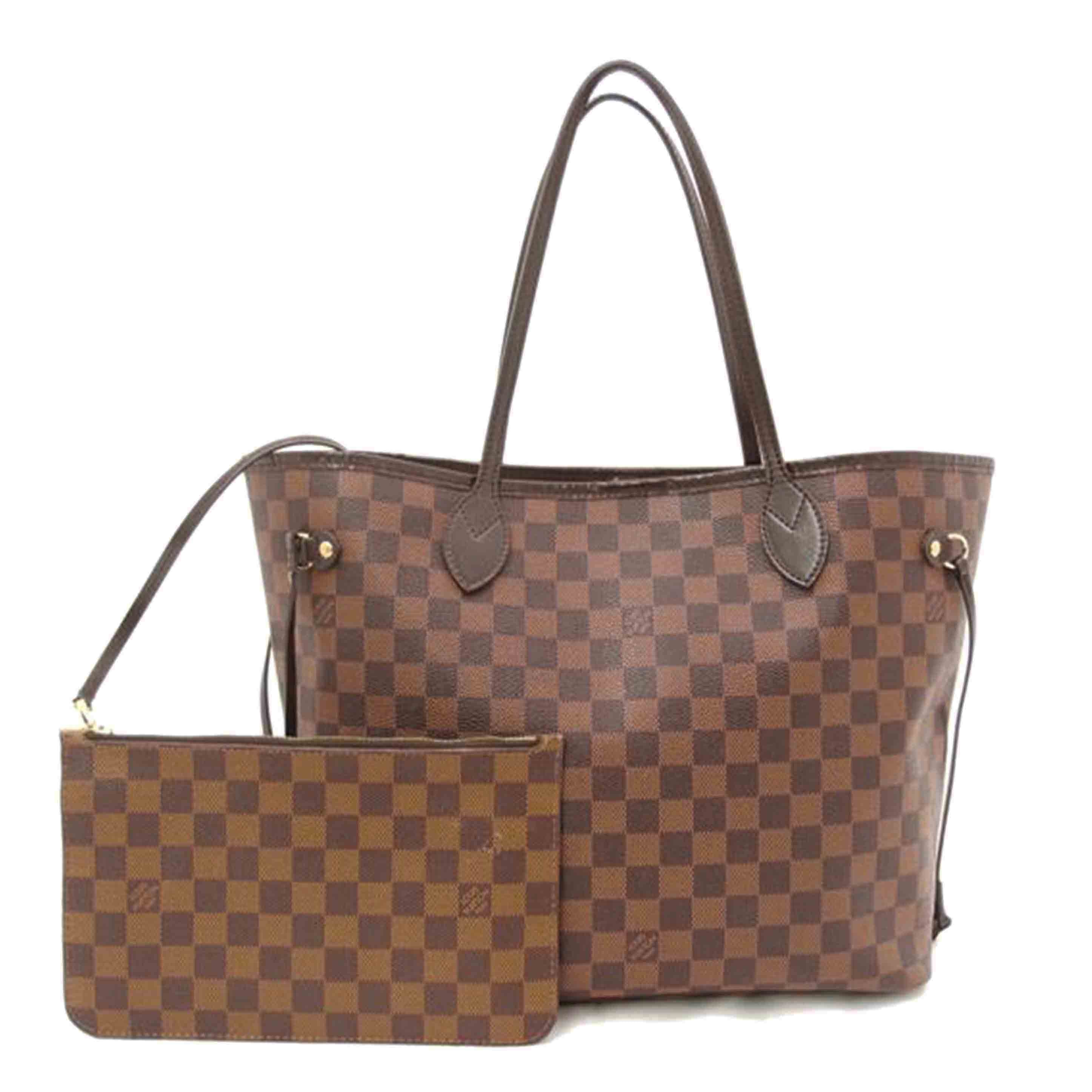 LOUIS VUITTON ルイヴィトン ルイ・ヴィトン ビトン ダミエ・エベヌ 市松模様 ブラウン 茶 ショルダーバッグ ハンドバッグ トートバッグ レディース 定番 人気 LV 肩がけ/ネヴァーフルMM/ダミエ・エベヌ/ルージュ/N41358//CA1***/Bランク/69