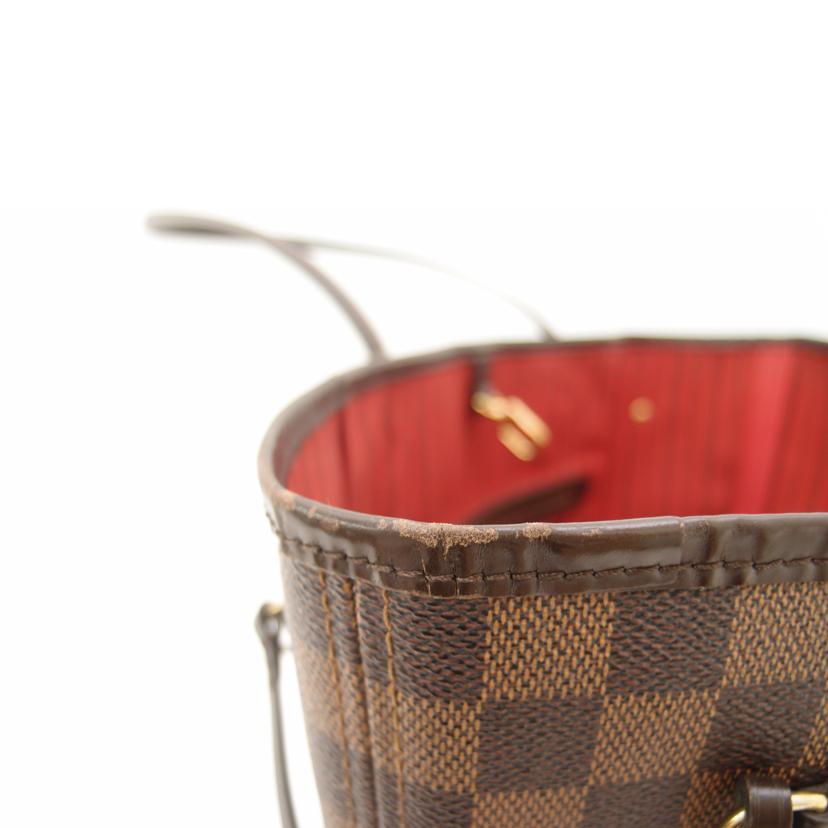 LOUIS VUITTON ルイヴィトン ルイ・ヴィトン ビトン ダミエ・エベヌ 市松模様 ブラウン 茶 ショルダーバッグ ハンドバッグ トートバッグ レディース 定番 人気 LV 肩がけ/ネヴァーフルMM/ダミエ・エベヌ/ルージュ/N41358//CA1***/Bランク/69