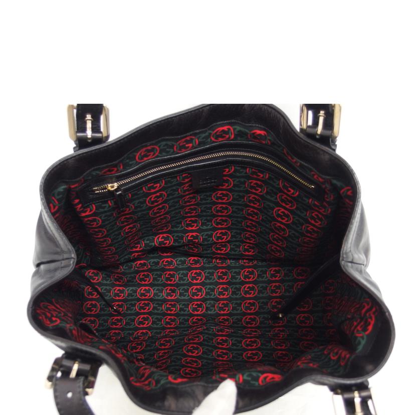 GUCCI グッチ/ダブルG/レザートートバッグ/ブラック/162094//213317/Bランク/04