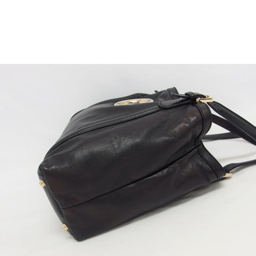 GUCCI グッチ/ダブルG/レザートートバッグ/ブラック/162094//213317/Bランク/04