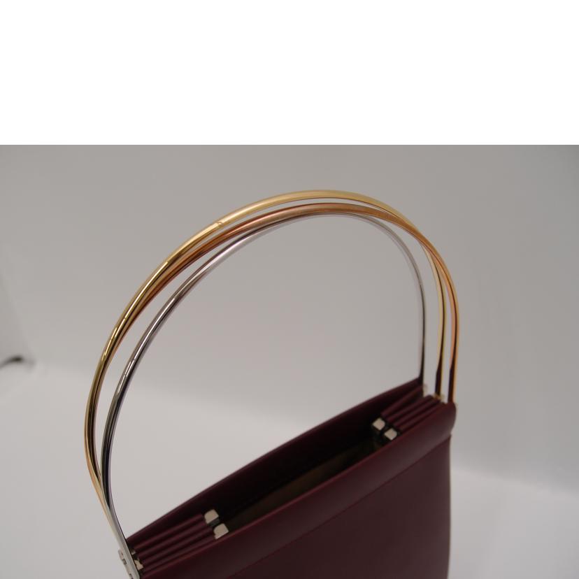 Cartier カルティエ ハンドバッグ レザー ワインレッド 3色/トリニティハンド/ボルドー//SAランク/69