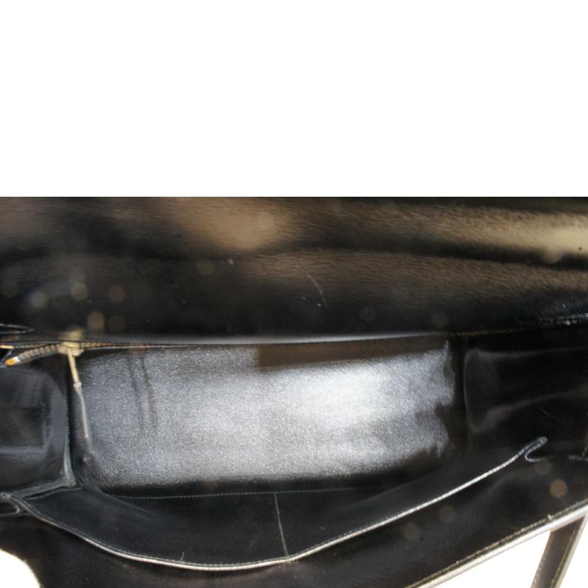 HERMES エルメス/ケリー32/ボックスカーフ/GD金具/黒//H ○K刻印/ABランク/92