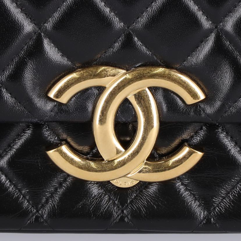 CHANEL シャネル CHANEL AS3855 ミニマトラッセチェーンショルダー 黒 G金具/ミニマトラッセチェーンショルダー黒/G金具/AS3855//ABランク/37