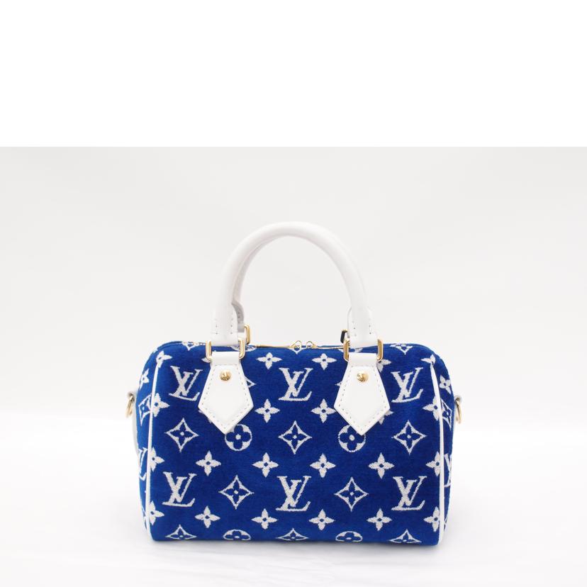 LOUIS VUITTON ルイヴィトン ビトン ハンドバック 2WAY ショルダーバック ミニ ボストンバック 斜め掛け 青 レディース/スピーディバンドリエール20/ジャカード・ベルベット/M20751//RFI****/SAランク/69