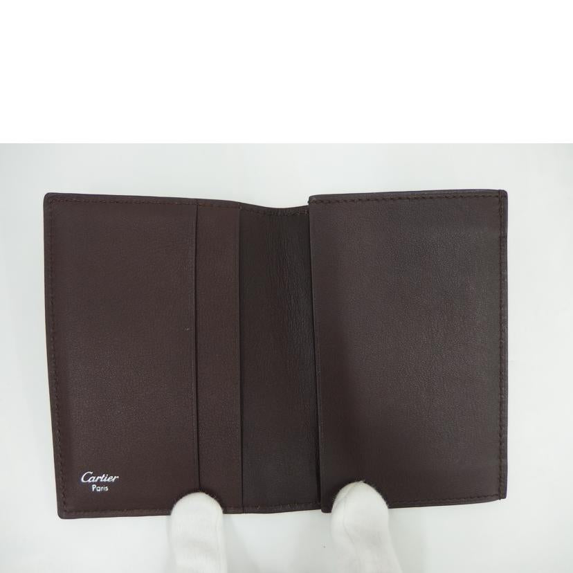 Cartier カルティエ/レザーカードケース/茶//ABランク/82