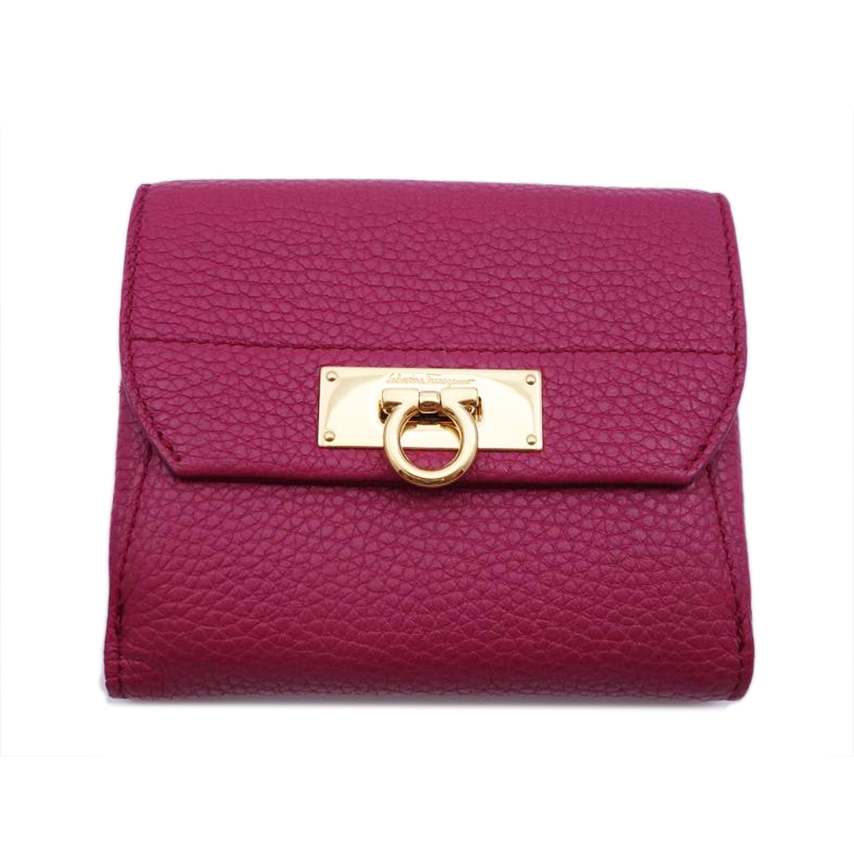 Ferragamo フェラガモ/ガンチーニレザー折り財布/JL-22 C268//ABランク/93