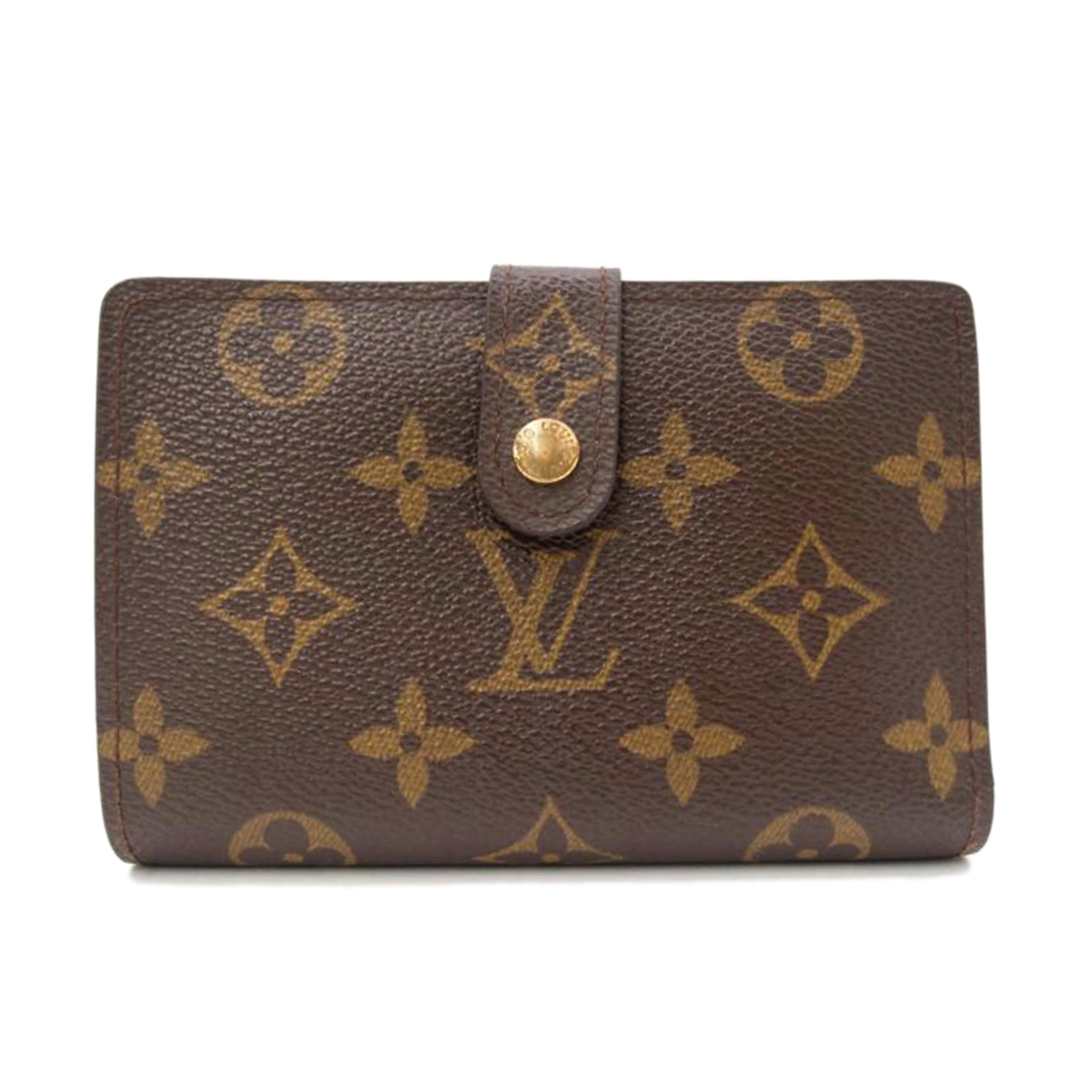 LOUIS VUITTON ルイ・ヴィトン がま口財布 二つ折り USA製 ブラウン レディース/ポルトモネビエ・ヴィエノワ/モノグラム/M61663//SD0074/Aランク/69