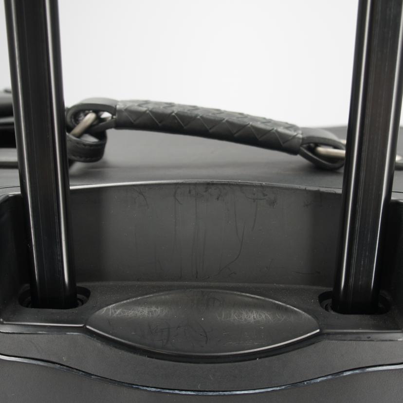 BOTTEGA ボッテガヴェネタ BOTTEGAVENETA イントレチャートキャリーバッグ トロリー エバノ ブラック 445086 V4651/イントレチャートキャリーバッグ/ブラック/ 445086 V4651//ABランク/37