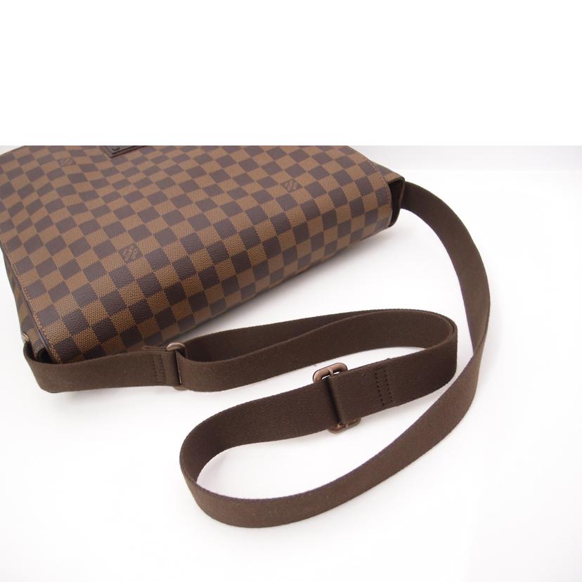 LOUIS VUITTON ルイヴィトン ルイ・ヴィトン ビトン 市松模様 ブラウン 茶 ショルダーバッグ メンズ レディース 定番 人気 LV 斜め掛け 肩がけ/ブルックリンMM/ダミエ・エベヌ /N51211//CA2***/Aランク/69