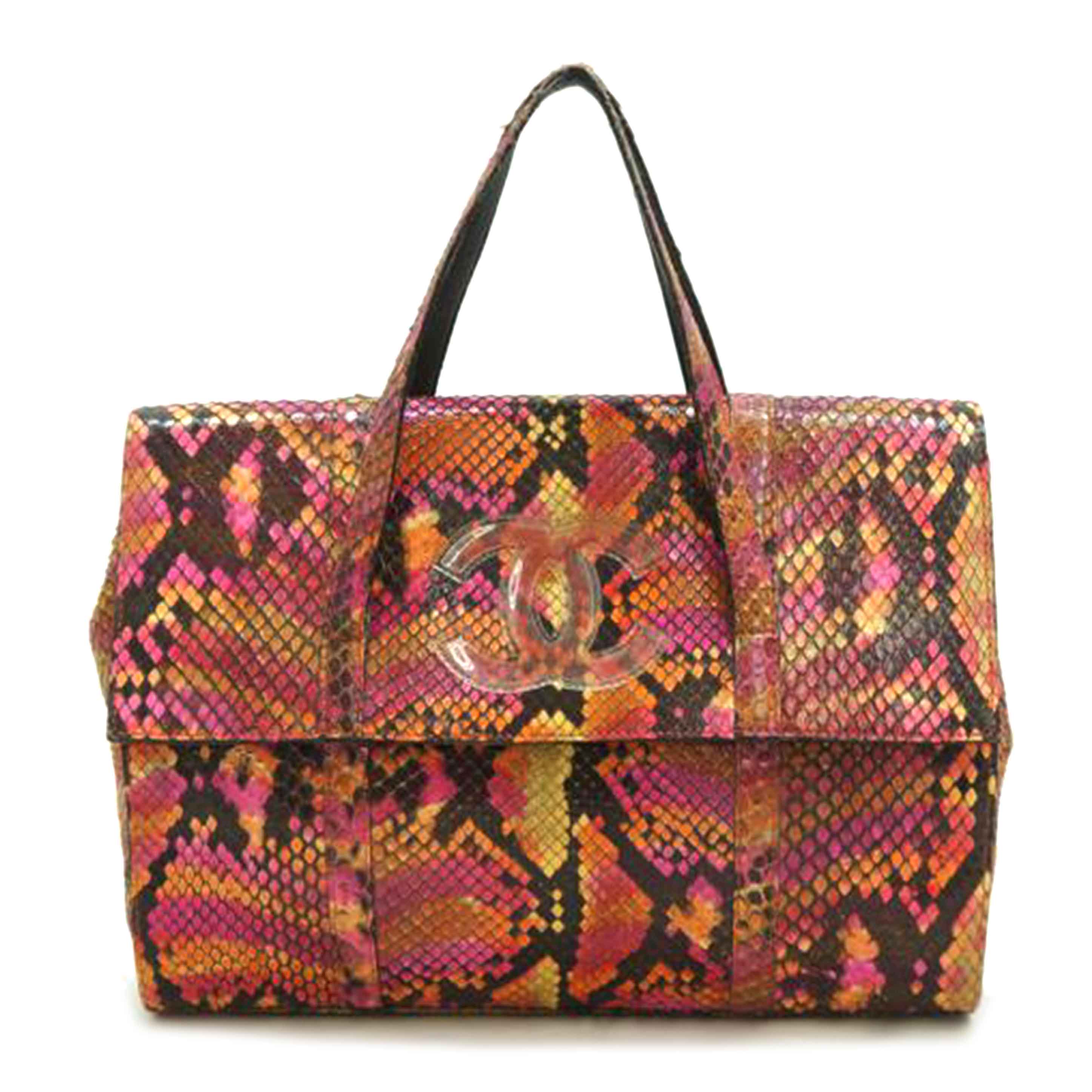 CHANEL シャネル/CCココマークパイソンフラップハンド//5963971/ABランク/09