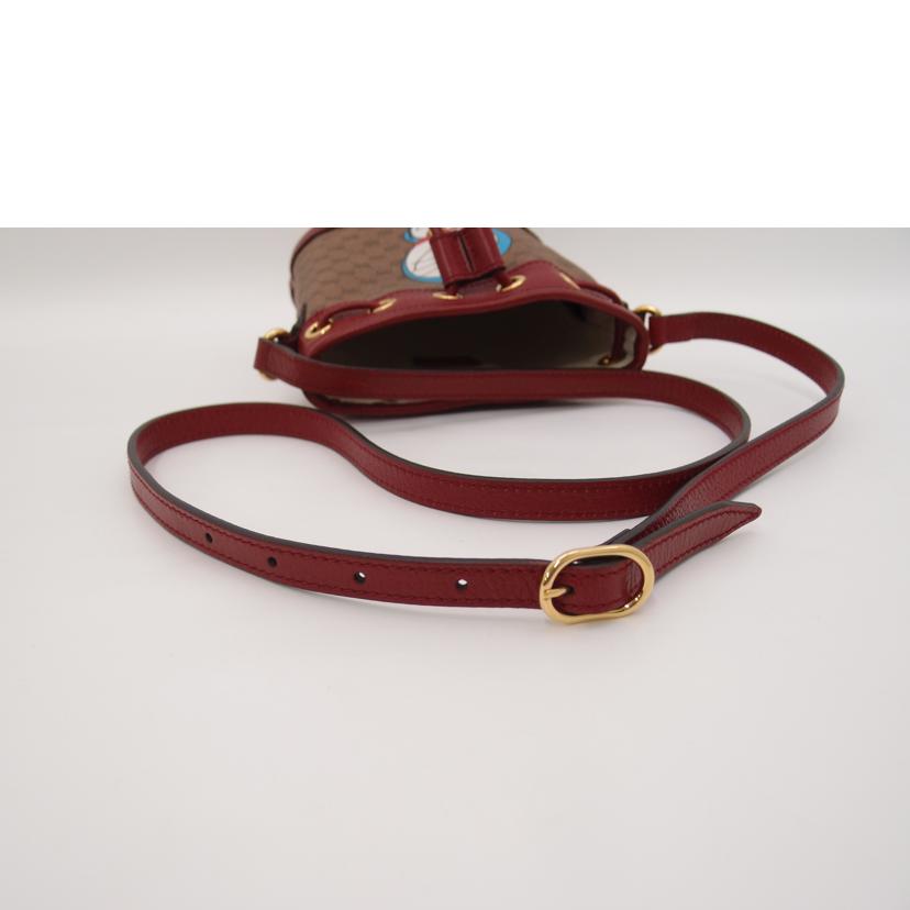 GUCCI グッチ ショルダーバッグ 巾着 斜メ掛ケ レディース/GGスプリーム・ミニバケット/ドラエモンコラボ/647801//520981/Aランク/69