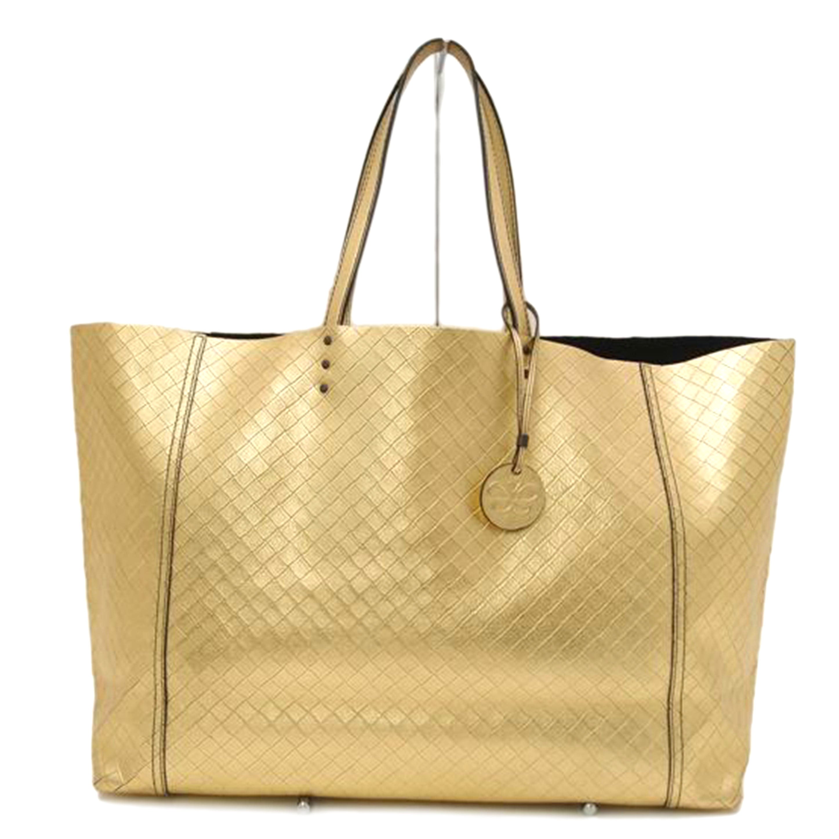 BOTTEGA VENETA ボッテガ・ヴェネタ 肩掛ケ 金色 レディース メンズ/イントレッチオ・ミラージュトート/ゴールド//B01958582E/Aランク/69