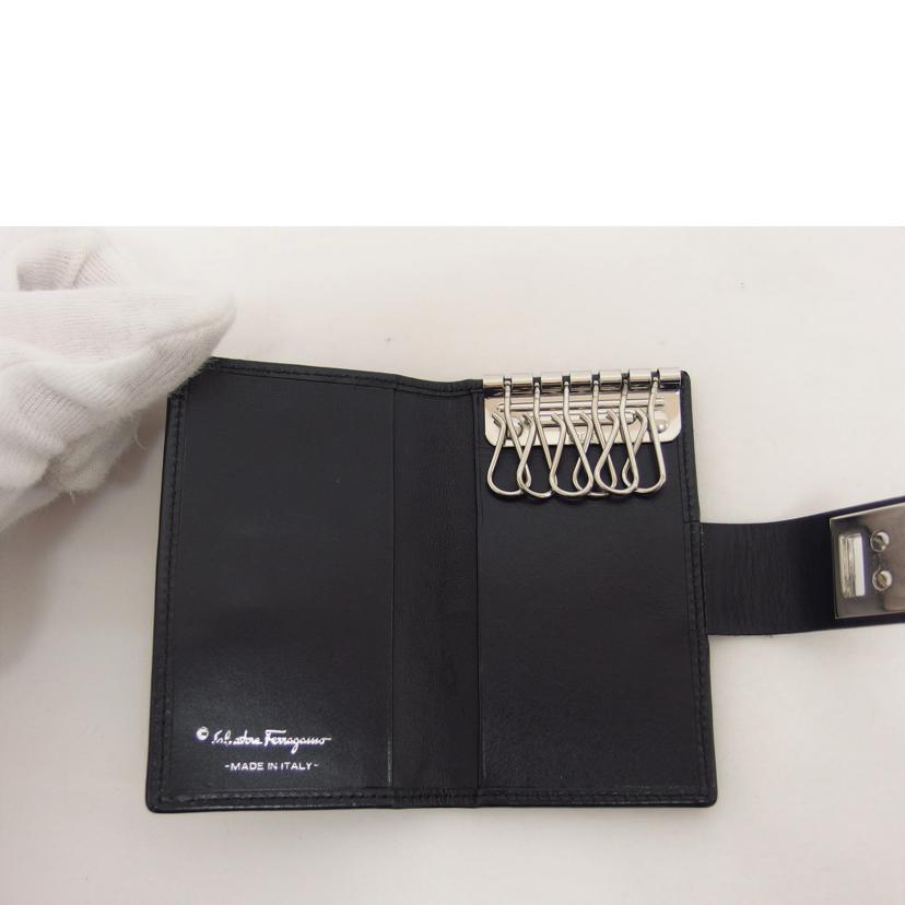 Ferragamo フェラガモ/ガンチーニ/6連キーケース/ブラック//J1-**/Bランク/04