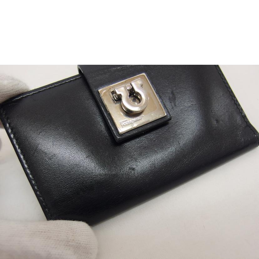 Ferragamo フェラガモ/ガンチーニ/6連キーケース/ブラック//J1-**/Bランク/04