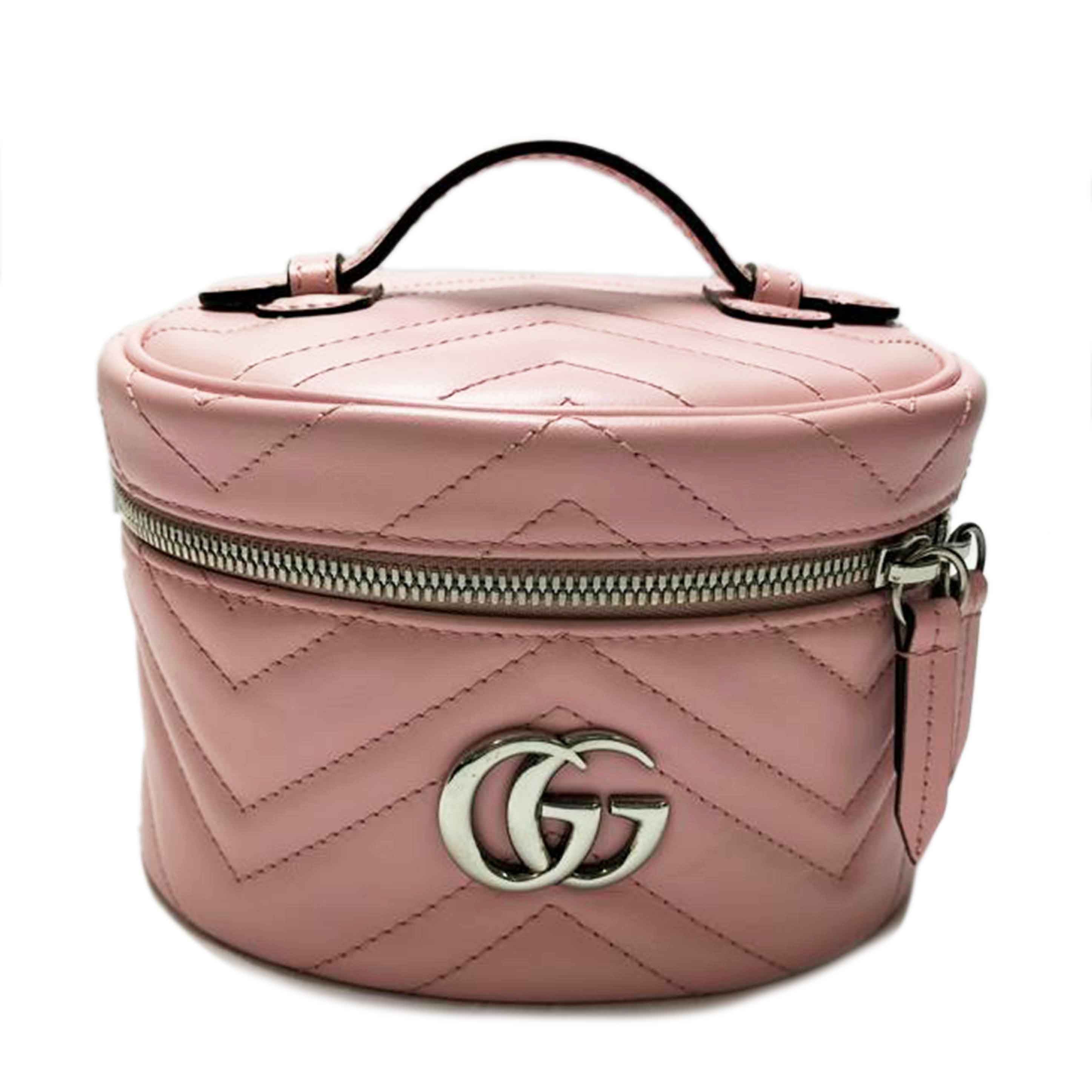 GUCCI グッチ/GGマーモント コスメバッグ ピンク/624615//2091/Aランク/52