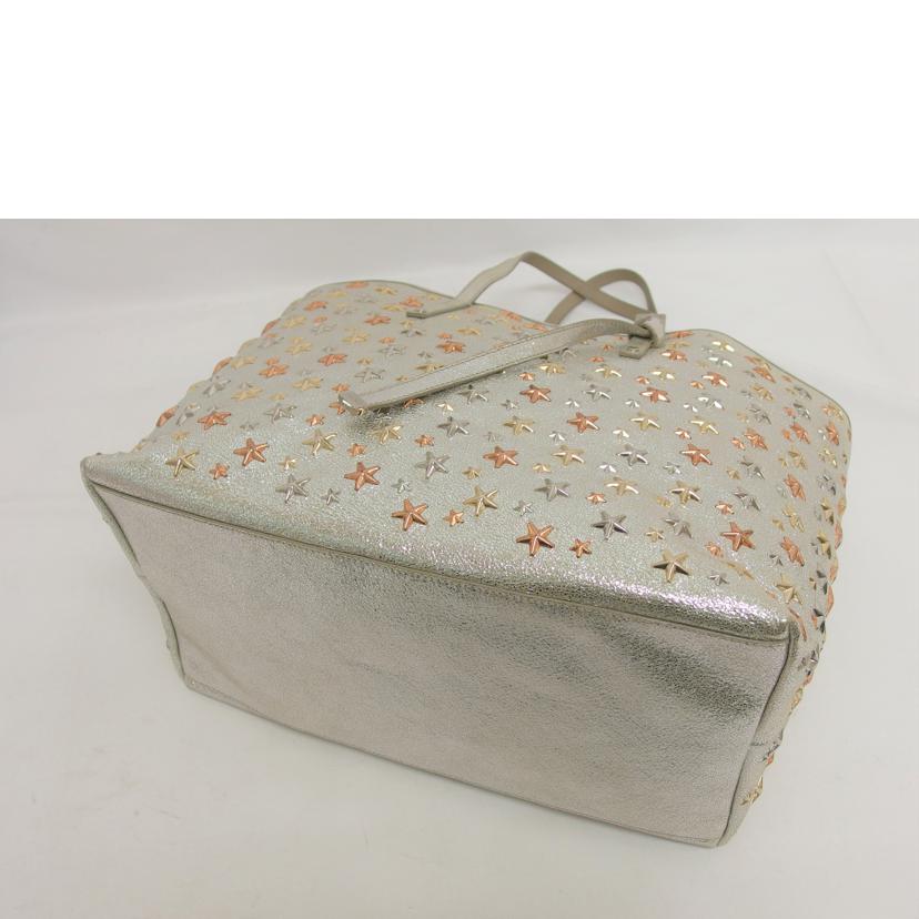 JIMMY CHOO ジミーチュ/サシャトートバッグ/シルバー//Aランク/04