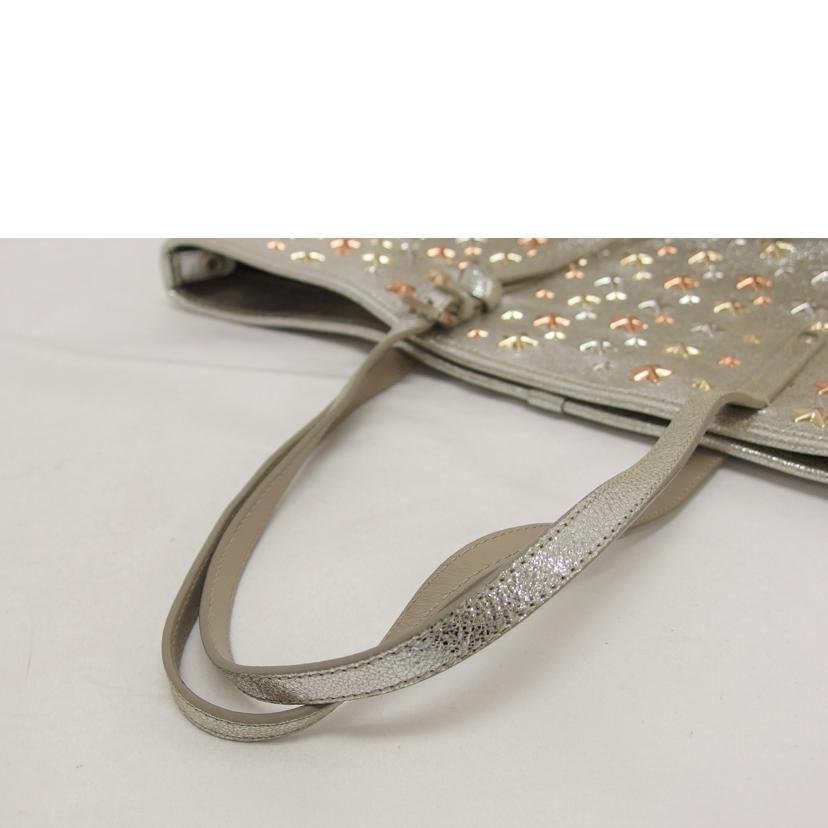 JIMMY CHOO ジミーチュ/サシャトートバッグ/シルバー//Aランク/04