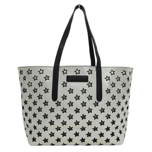 JIMMY CHOO ジミーチュー/サシャトートバッグ/シルバー×ブラック//ABランク/04