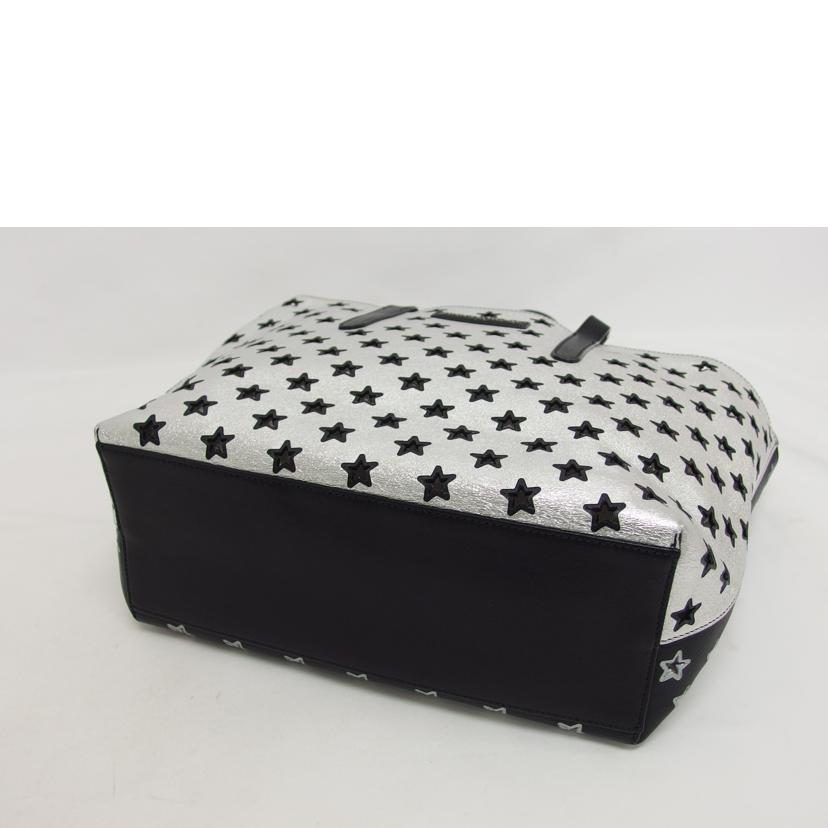 JIMMY CHOO ジミーチュー/サシャトートバッグ/シルバー×ブラック//ABランク/04