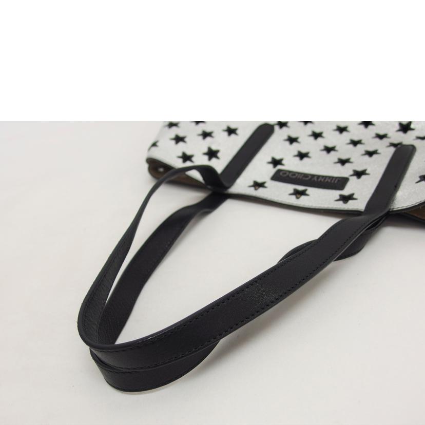 JIMMY CHOO ジミーチュー/サシャトートバッグ/シルバー×ブラック//ABランク/04