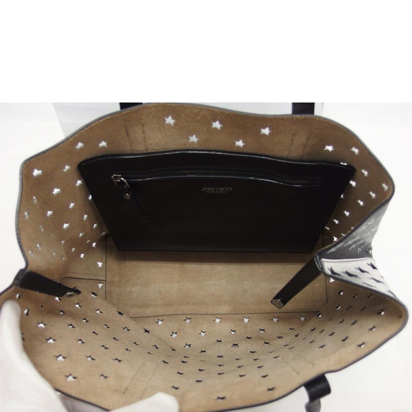 JIMMY CHOO ジミーチュー/サシャトートバッグ/シルバー×ブラック//ABランク/04
