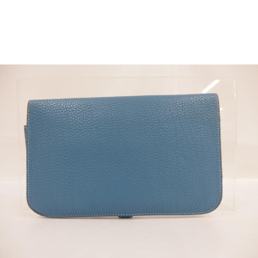 HERMES エルメス/ドゴンGM/トゴ/水色/2012年製//BJ □P ☆/Bランク/82