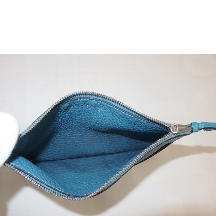 HERMES エルメス/ドゴンGM/トゴ/水色/2012年製//BJ □P ☆/Bランク/82