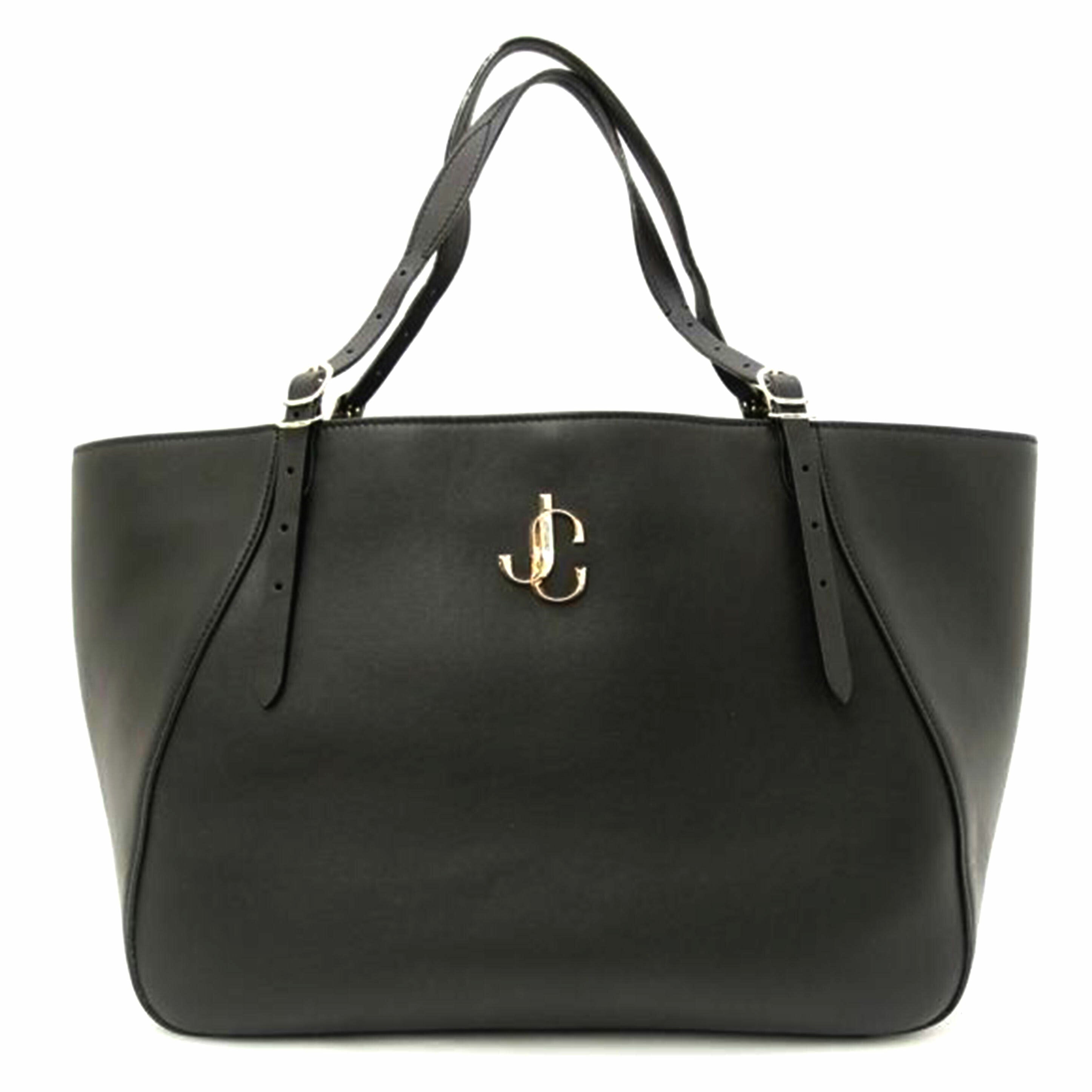 JIMMY CHOO ジミーチュウ 手提げ 肩掛け 2way 黒 レディース/JCロゴ・レザートート/ブラック//D76R45/Aランク/69