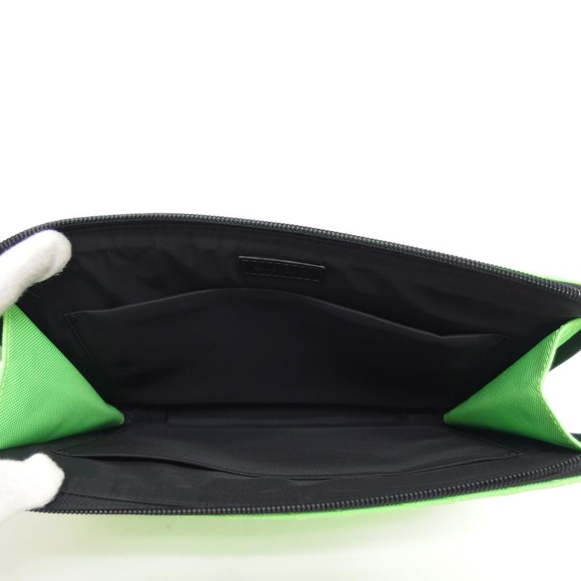 BALENCIAGA バレンシアガ/ナイロンクラッチバッグ/ネオグリーン/554219//3804・X・568024/ABランク/04