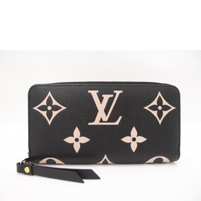 LOUIS VUITTON ルイヴィトン ビトン ラウンドファスナー長財布 ブラック 黒 レディース/ジッピーウォレット/モノグラムアンプラント/バイカラー/M80481//RFI****/Aランク/69