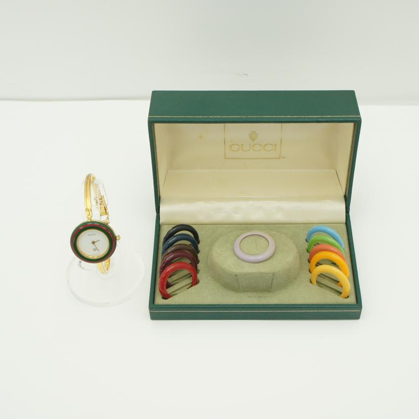 GUCCI グッチ/チェンジベゼルウォッチ/レディース/クオーツ/11/12//076****/Bランク/84