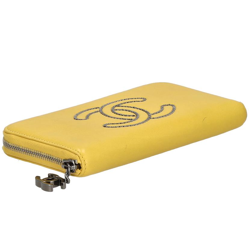 CHANEL シャネル/レザーラウンドジップ長財布/イエロー//113*****/Aランク/75