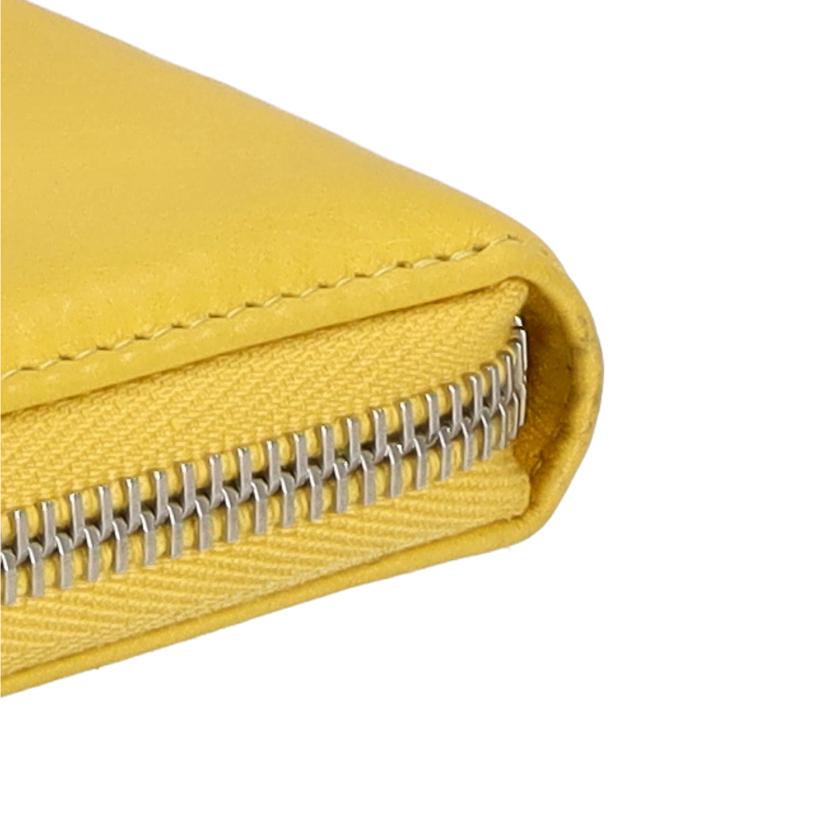 CHANEL シャネル/レザーラウンドジップ長財布/イエロー//113*****/Aランク/75