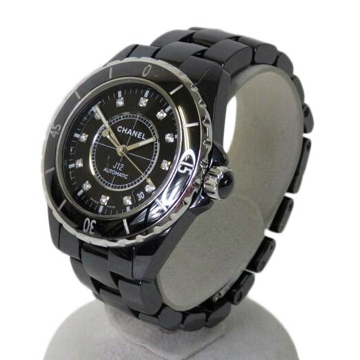 CHANEL シャネル ジェイトゥエルヴ/J12/12Pダイヤ/黒//D.D.30595/Aランク/84