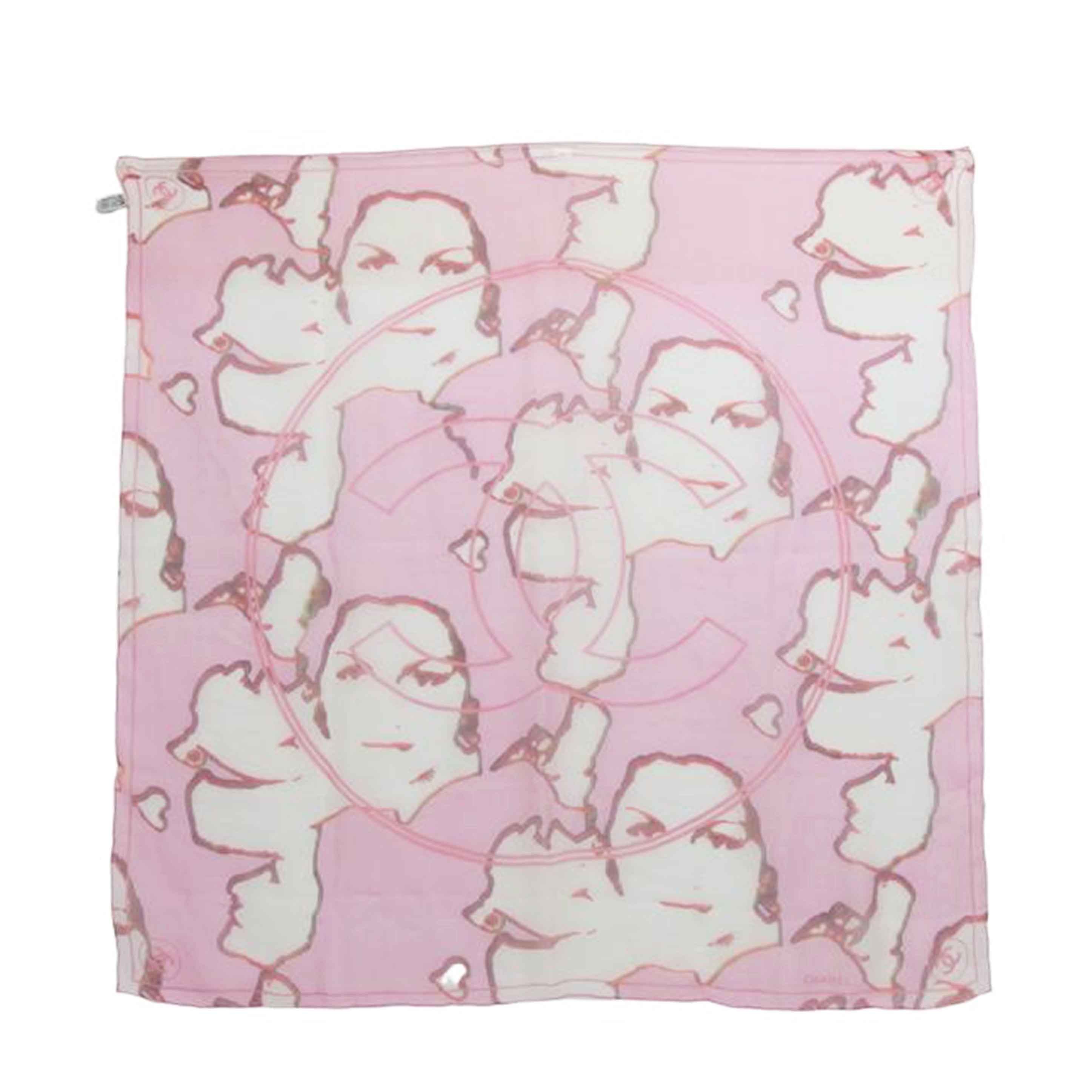 CHANEL シャネル/シルクシフォンスカーフ/ピンク//ABランク/04