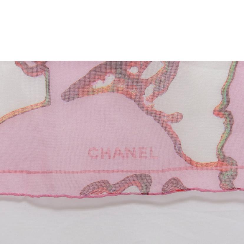 CHANEL シャネル/シルクシフォンスカーフ/ピンク//ABランク/04