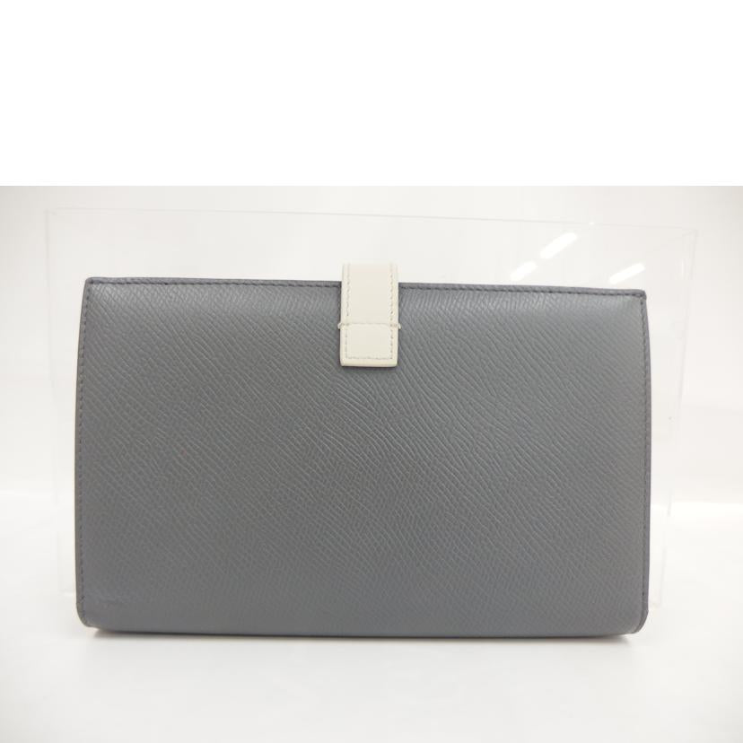 CELINE セリーヌ/レザー二つ折り長財布/グレー//Bランク/82