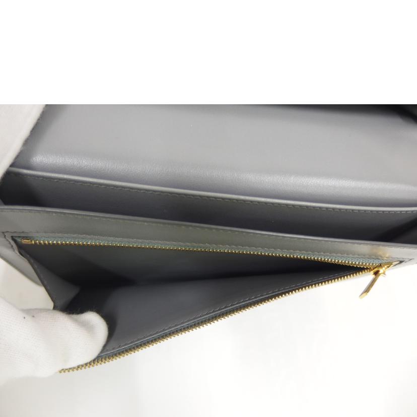 CELINE セリーヌ/レザー二つ折り長財布/グレー//Bランク/82