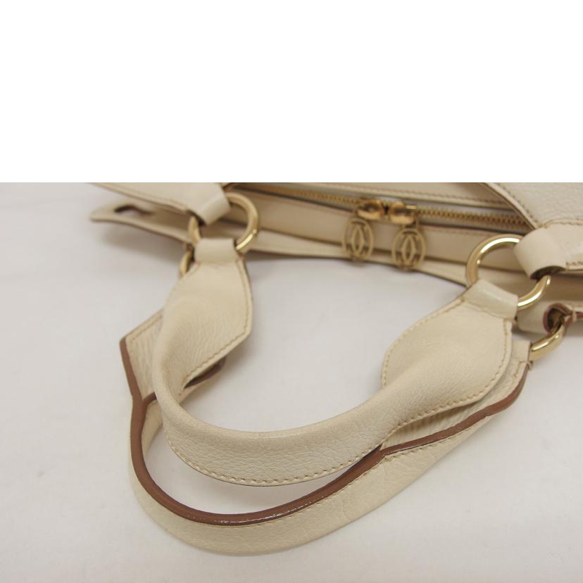 Cartier カルティエ/マルチェロ/ハンドバッグ/アイボリー//Bランク/04